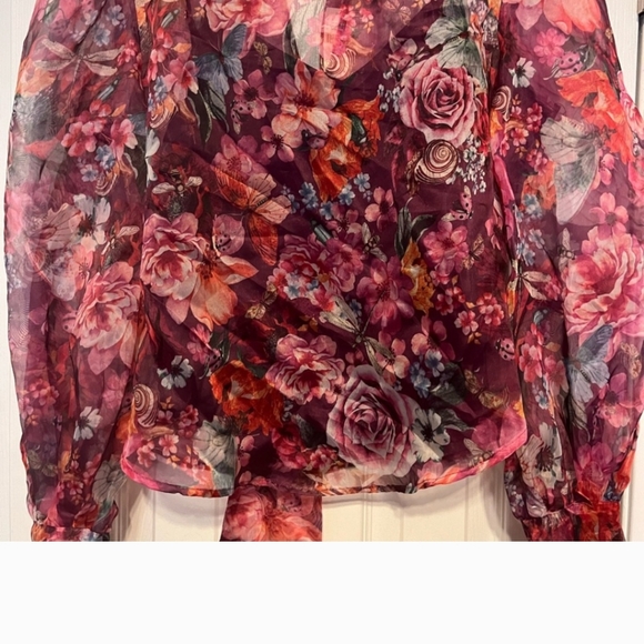 NWOT Anthropologie Organza  Purple Blouse. - Picture 2 of 5